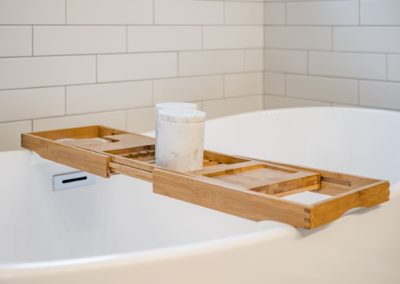 soaking tub and white subway tile