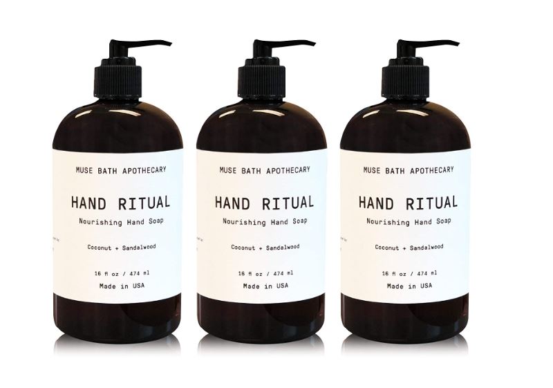 Three Minimalist Brown and White Hand Soap