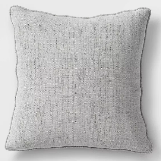 Light Gray Outdoor Pillow for backyard decor