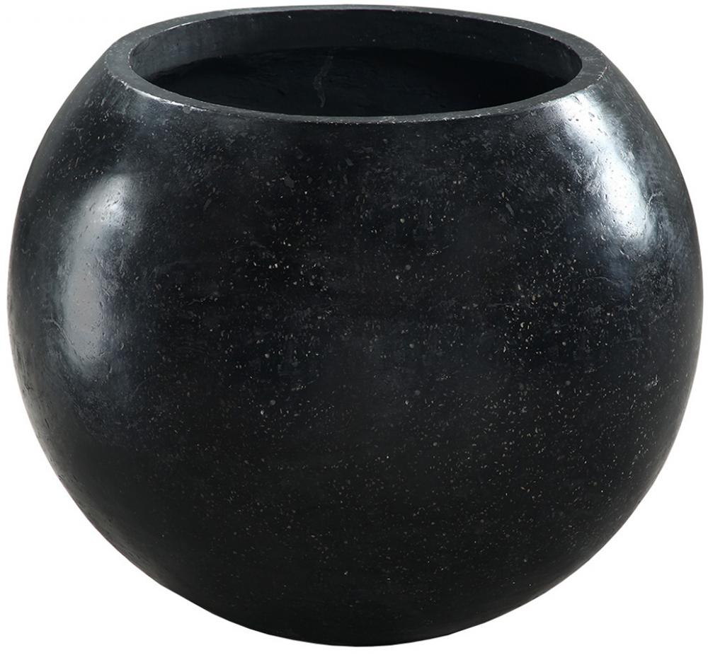 Black Terrazzo Outdoor Rounded Pot