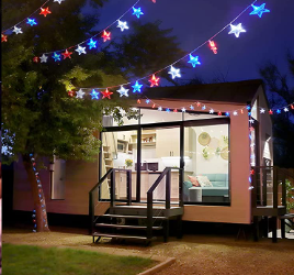 Red White and Blue star lights