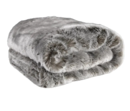 gray fur throw fall designer decor 