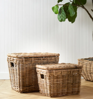 woven storage baskets fall designer decor refresh and organization