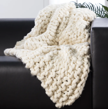 chunky knit cream throw fall refresh designer decor